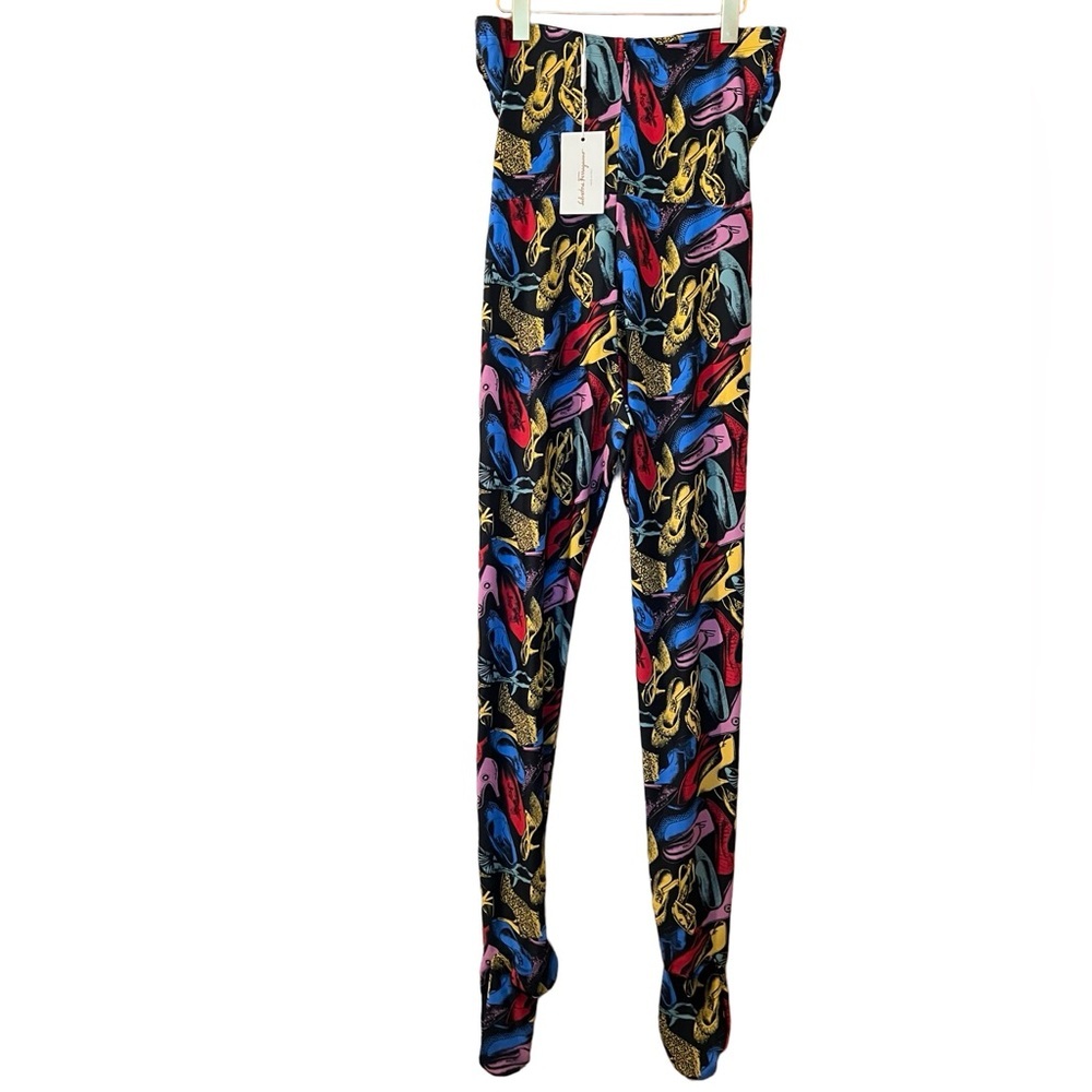 Salvatore Ferragamo Jumpsuit Shoe Print‎ Strapless Vintage Retro 90s One-piece L - Picture 3 of 15